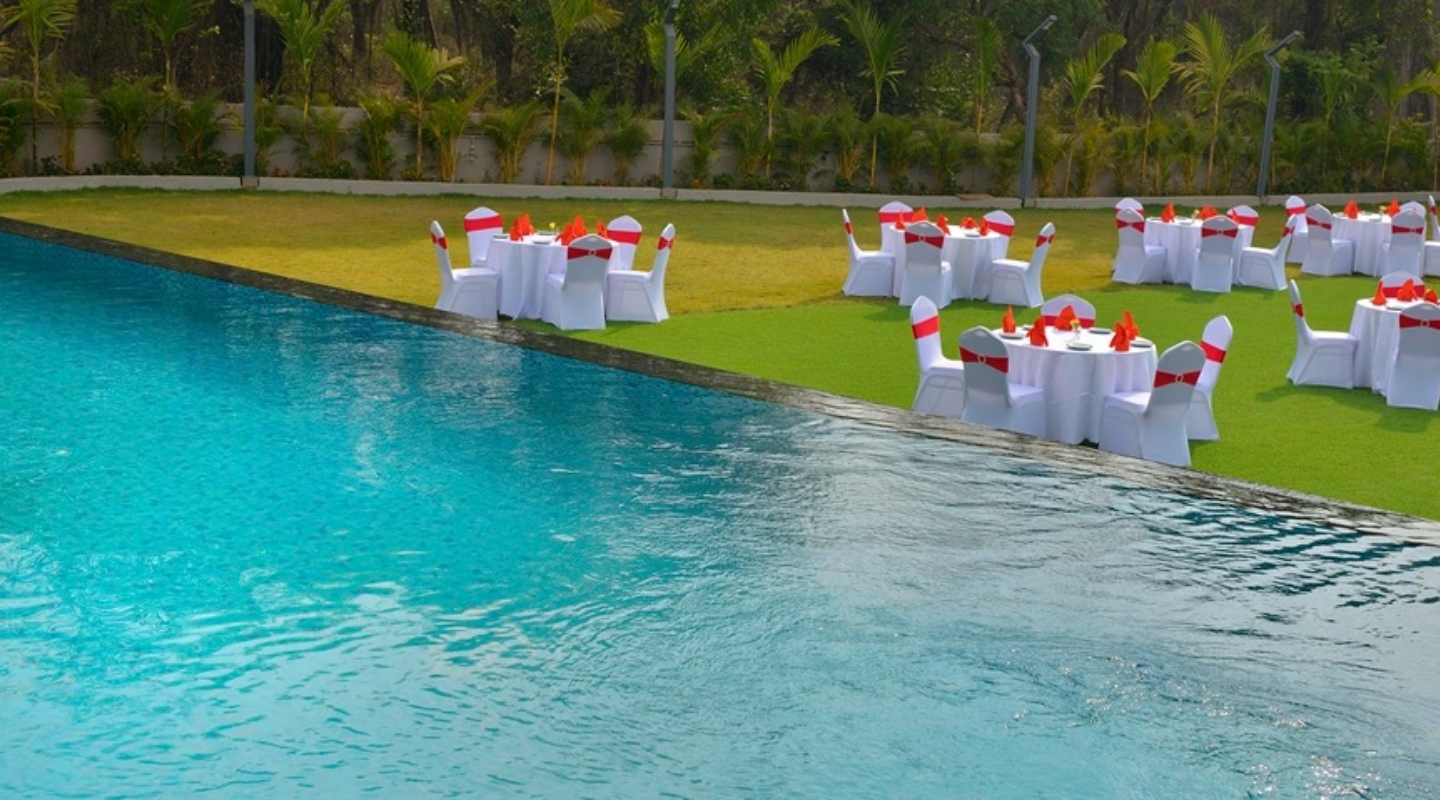Swimming pool at Urbane by Treat family hotel in Daman